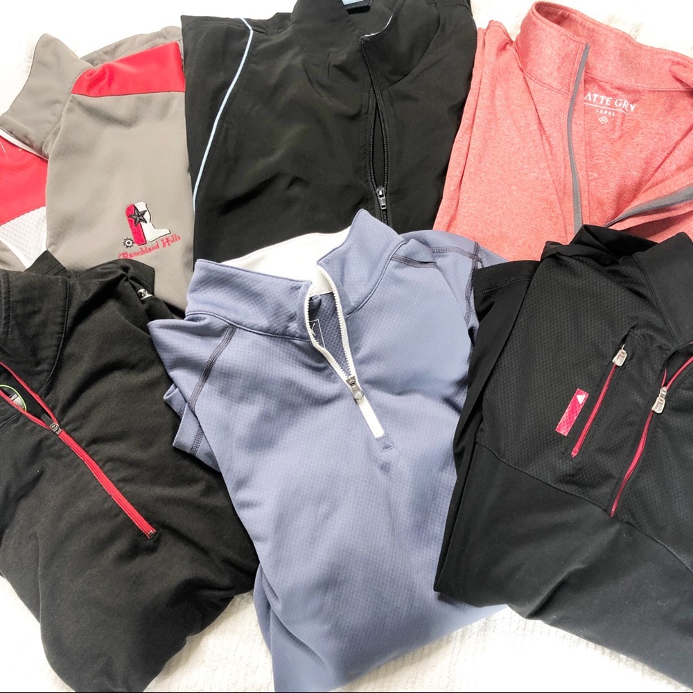 Lot of 6 Golf Pullovers Large Golf Jacket Puma